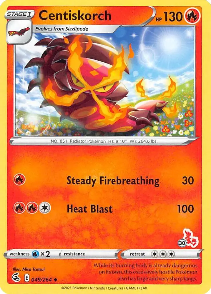 Carte Pokémon Scolocendre #Cinderace 30 — Académie de Combat 2022