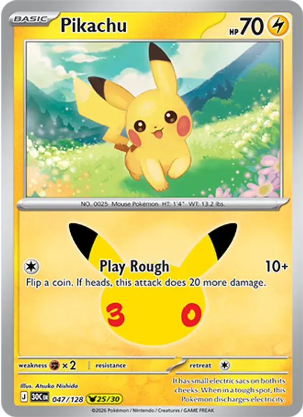 Pikachu #047 — 30th Celebration