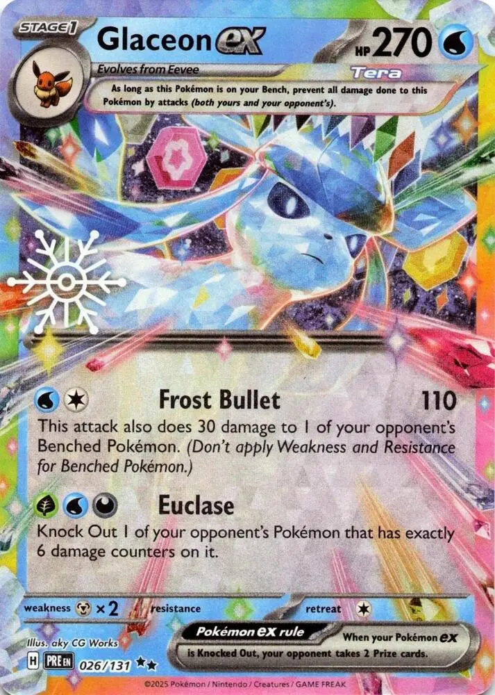 Carte Pokémon Givrali-ex #026 Snowflake — Évolutions Prismatiques