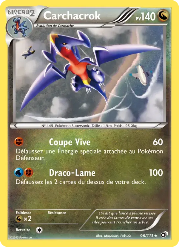 Carte Pokémon Carchacrok #96 — Trésors Légendaires