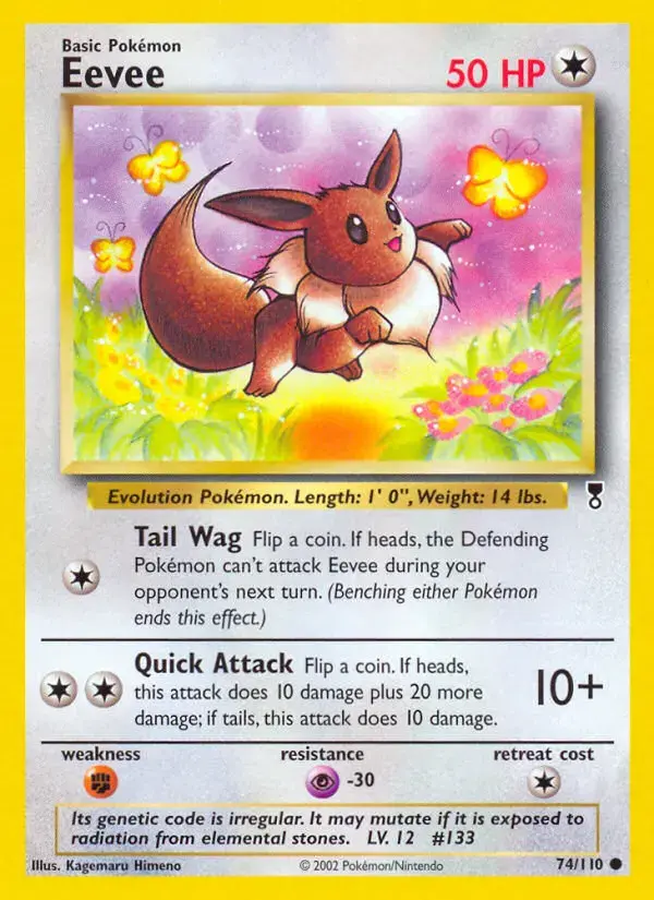Carte Pokémon Évoli #74 — Legendary Collection