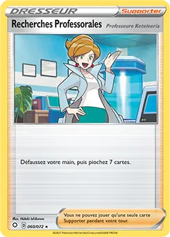 Carte Pokémon Recherches Professorales (Professeure Keteleeria) #060 Cosmos — Destinées Radieuses