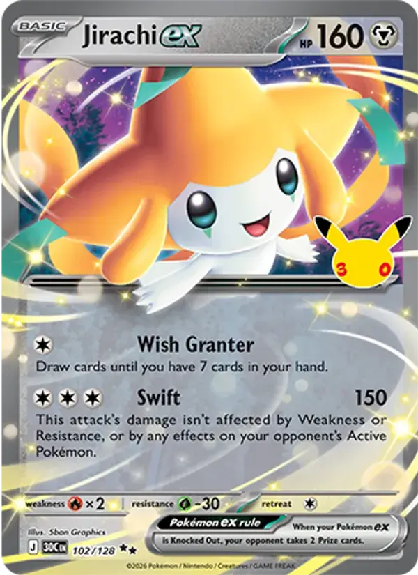 Jirachi ex #102 — 30th Celebration