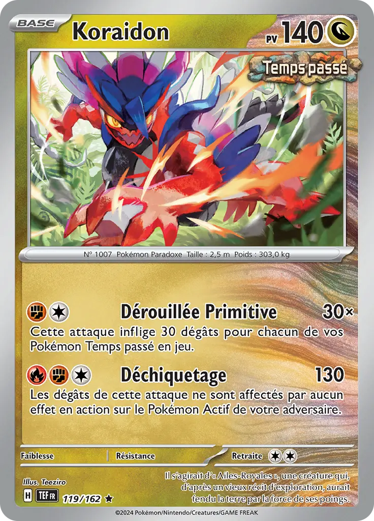 Carte Pokémon Koraidon #119 Non Holo — Forces Temporelles