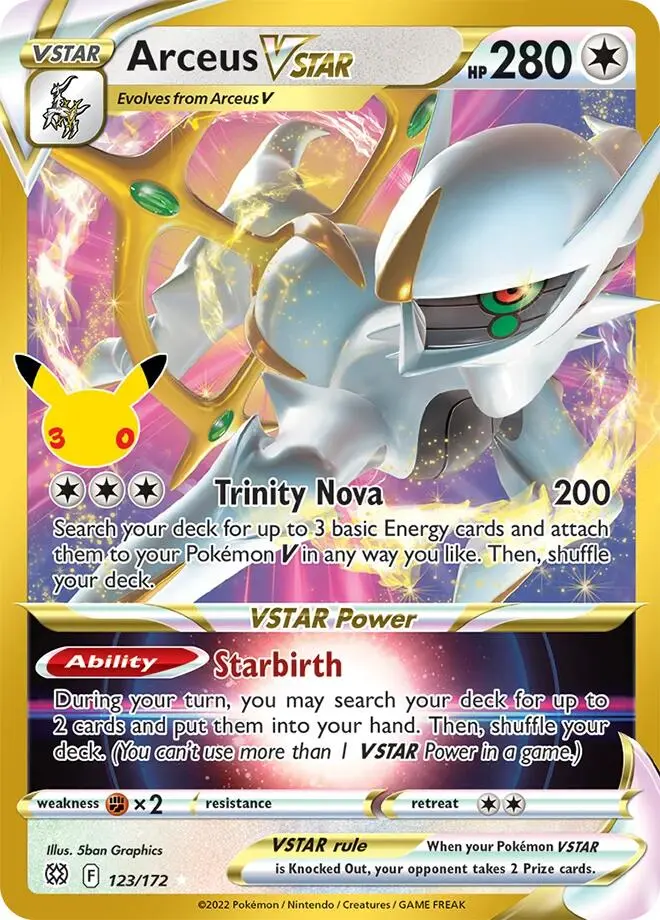 Arceus VSTAR #123/172 — 30th Celebration