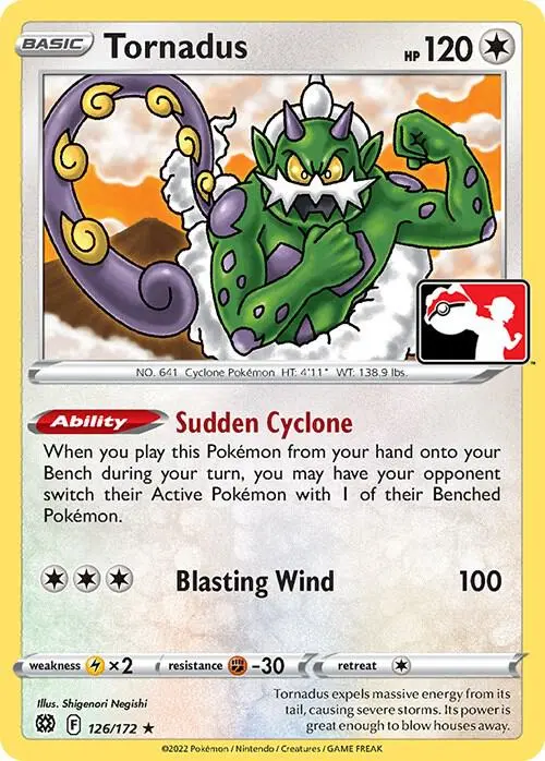 Tornadus #126/172 S3 — Play! Pokémon Prize Pack Series