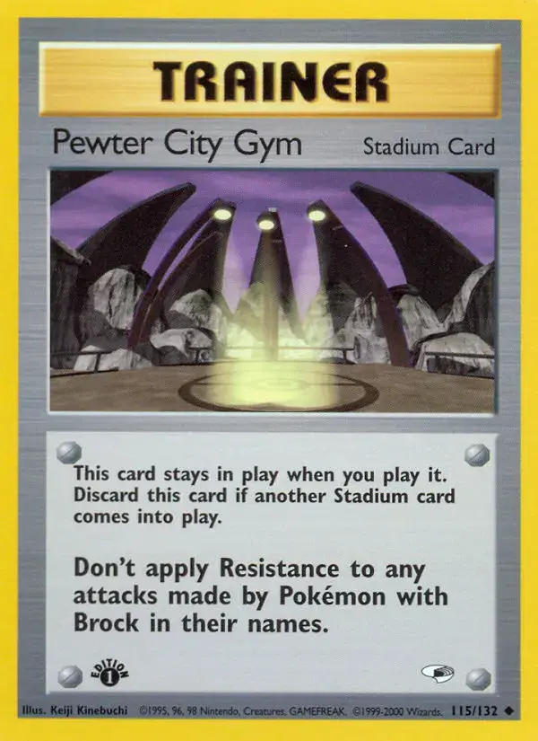 Carte Pokémon Pewter City Gym #115 — Gym Heroes