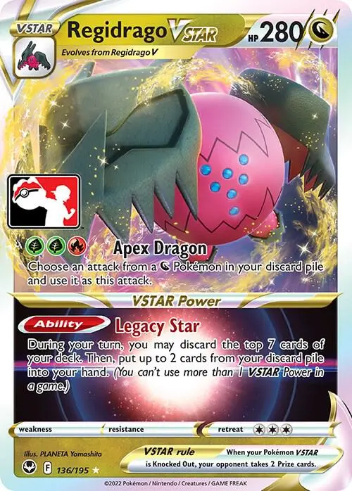 Regidrago VSTAR #136/195 S3 — Play! Pokémon Prize Pack Series