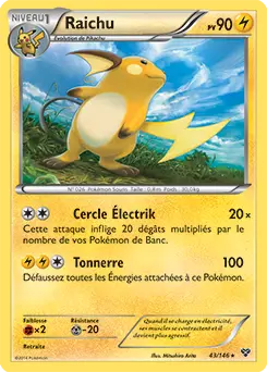 Carte Pokémon Raichu #043 Cosmos — XY