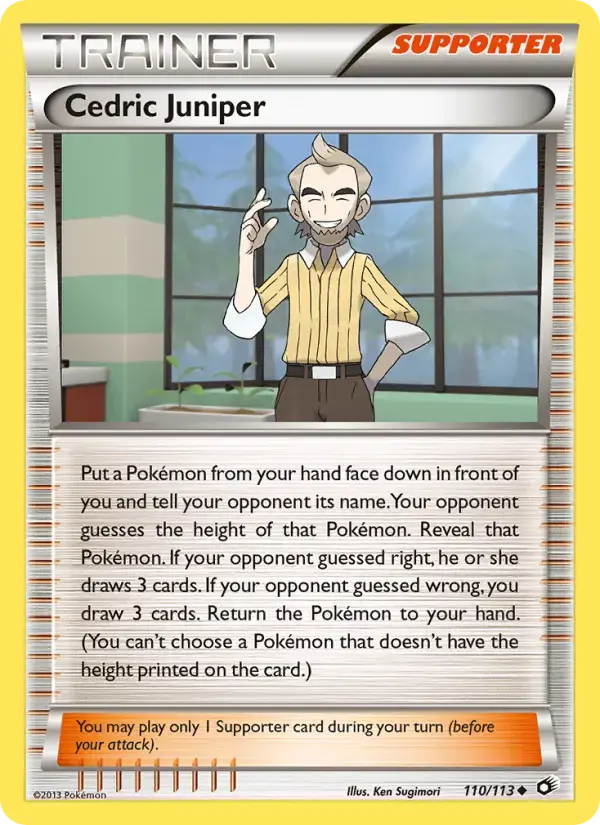 Carte Pokémon Cedric Juniper #110 — Trésors Légendaires