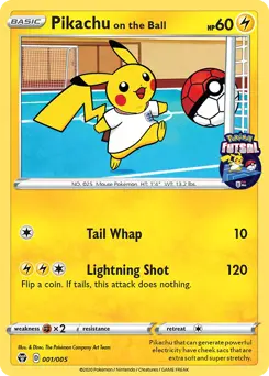 Carte Pokémon Pikachu on the Ball #1 — Pokémon Futsal 2020