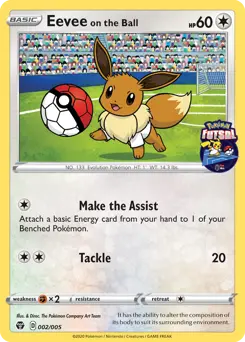 Carte Pokémon Eevee on the Ball #2 — Pokémon Futsal 2020
