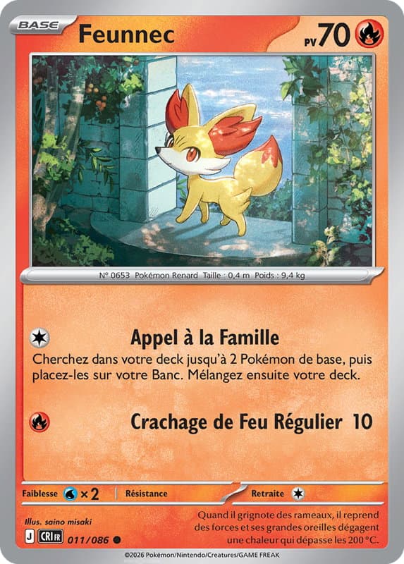 Carte Pokémon Feunnec #011 — Chaos Ascendant