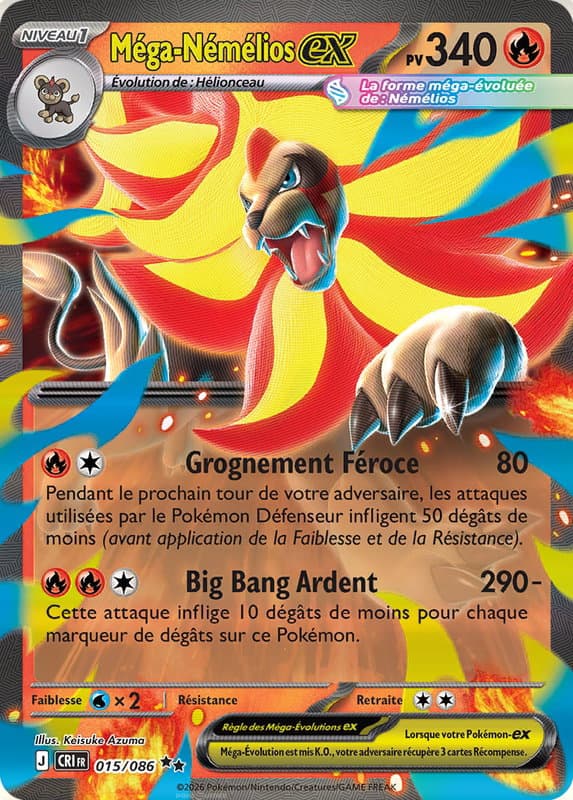 Carte Pokémon Méga-Pyroli-ex #015 — Chaos Ascendant