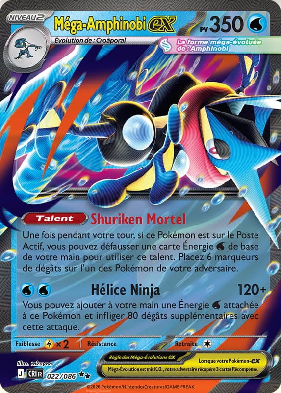 Carte Pokémon Méga-Amphinobi-ex #022 — Chaos Ascendant