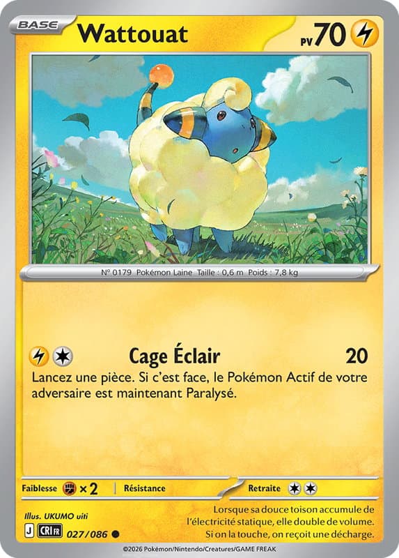 Carte Pokémon Wattouat #027 — Chaos Ascendant