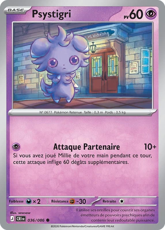 Carte Pokémon Psystigri #036 — Chaos Ascendant