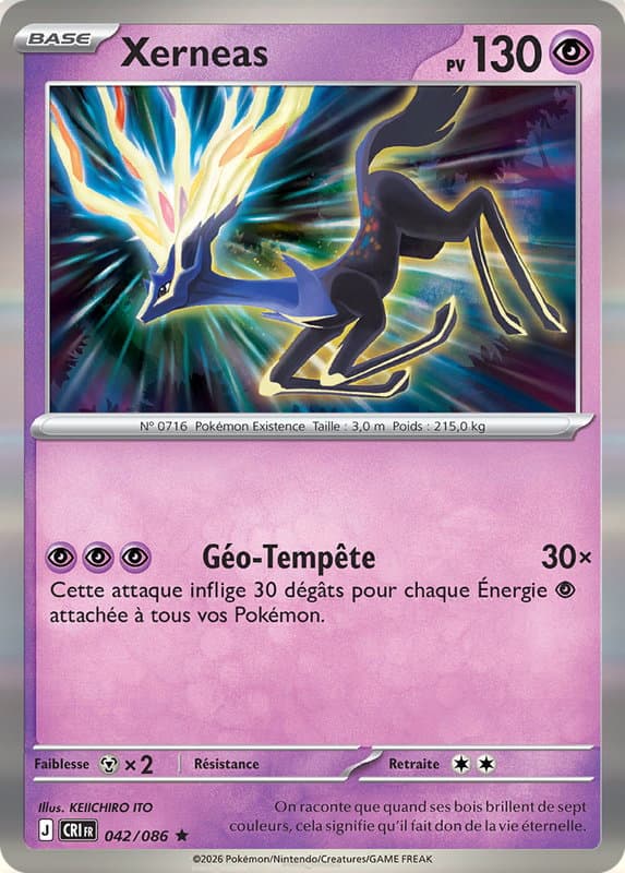 Carte Pokémon Xerneas #042 — Chaos Ascendant