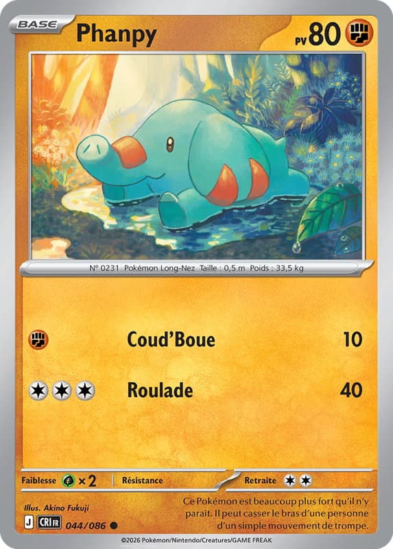 Carte Pokémon Phanpy #044 — Chaos Ascendant