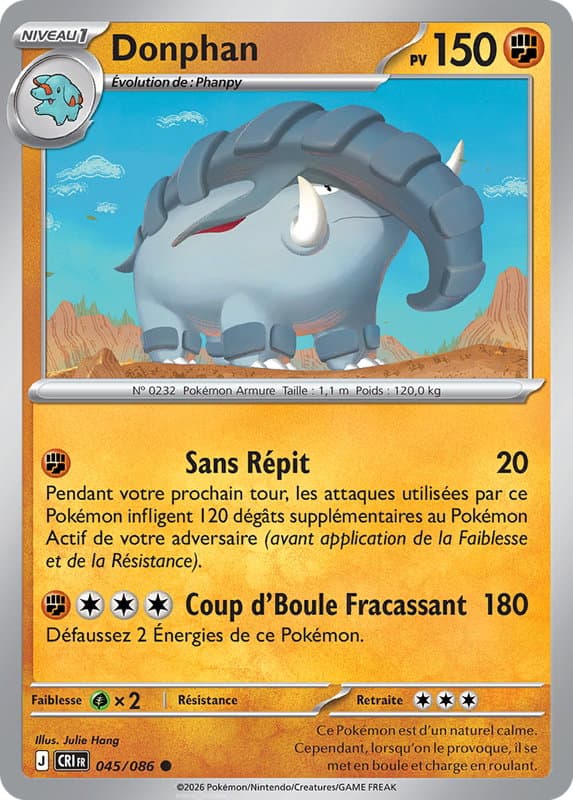 Carte Pokémon Donphan #045 — Chaos Ascendant