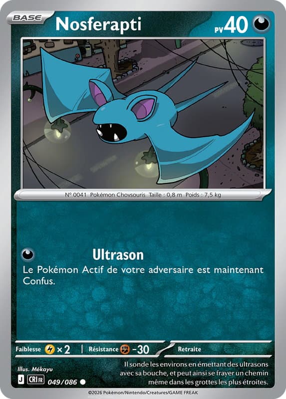 Carte Pokémon Nosferapti #049 — Chaos Ascendant