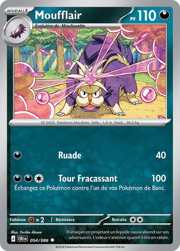 Carte Pokémon Moufflair #054 — Chaos Ascendant