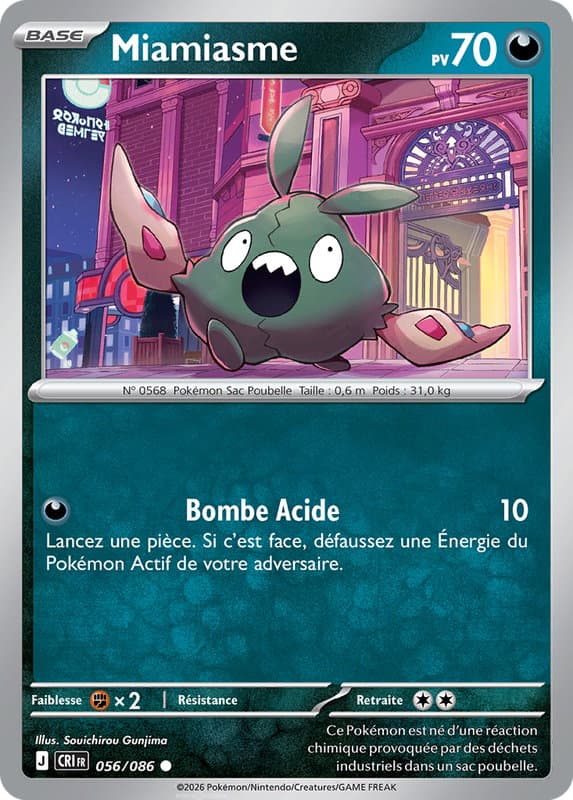 Carte Pokémon Miamiasme #056 — Chaos Ascendant