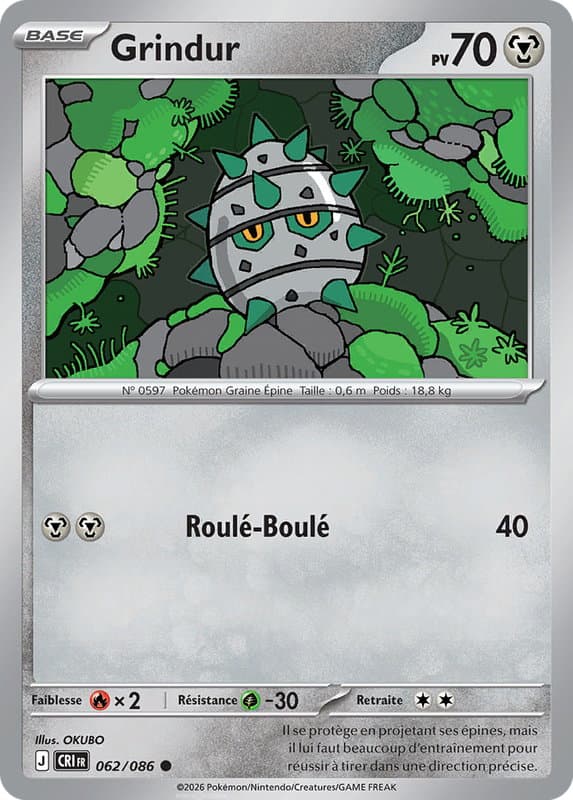 Carte Pokémon Grindur #062 — Chaos Ascendant