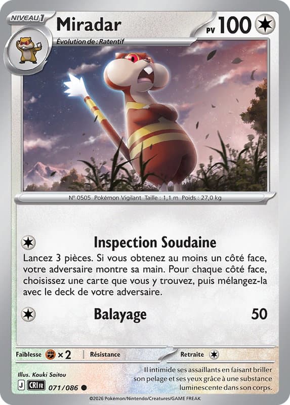 Carte Pokémon Miradar #071 — Chaos Ascendant