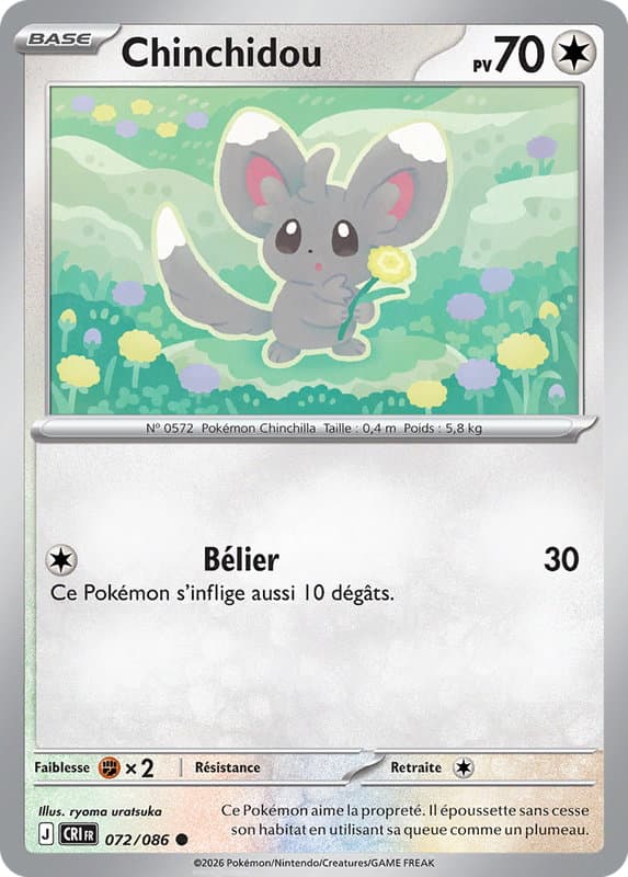 Carte Pokémon Chinchidou #072 — Chaos Ascendant