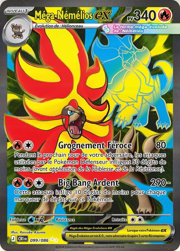 Carte Pokémon Méga-Pyroli-ex #099 — Chaos Ascendant