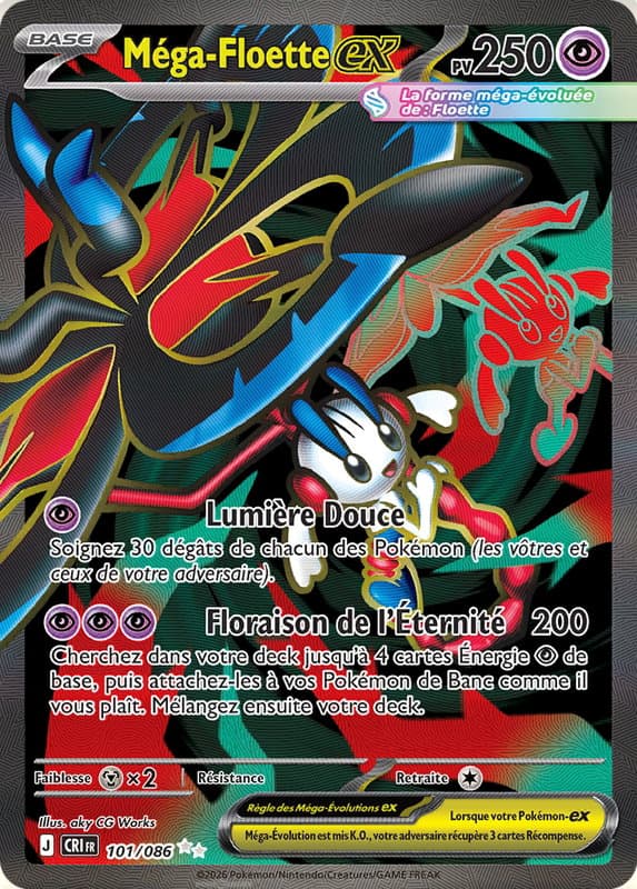 Carte Pokémon Méga-Floette-ex #101 — Chaos Ascendant