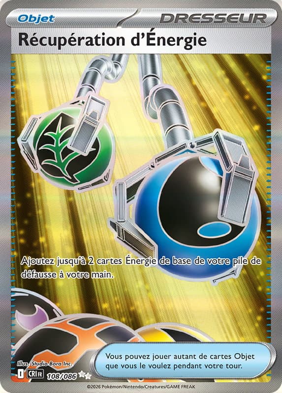 Carte Pokémon Récupération d'Énergie #108 — Chaos Ascendant