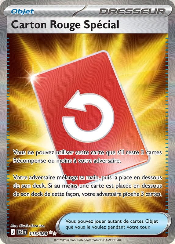 Carte Pokémon Carton Rouge Spécial #113 — Chaos Ascendant
