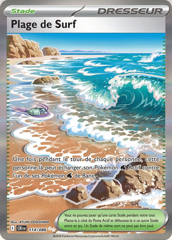 Carte Pokémon Plage de Surf #114 — Chaos Ascendant