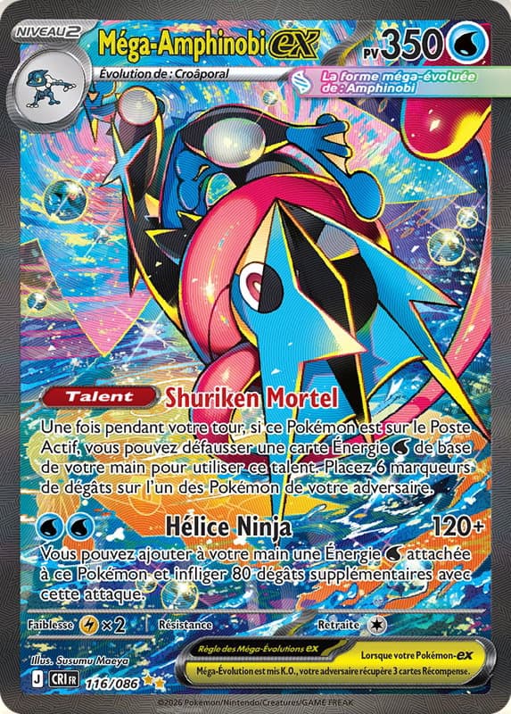 Carte Pokémon Méga-Amphinobi-ex #116 — Chaos Ascendant