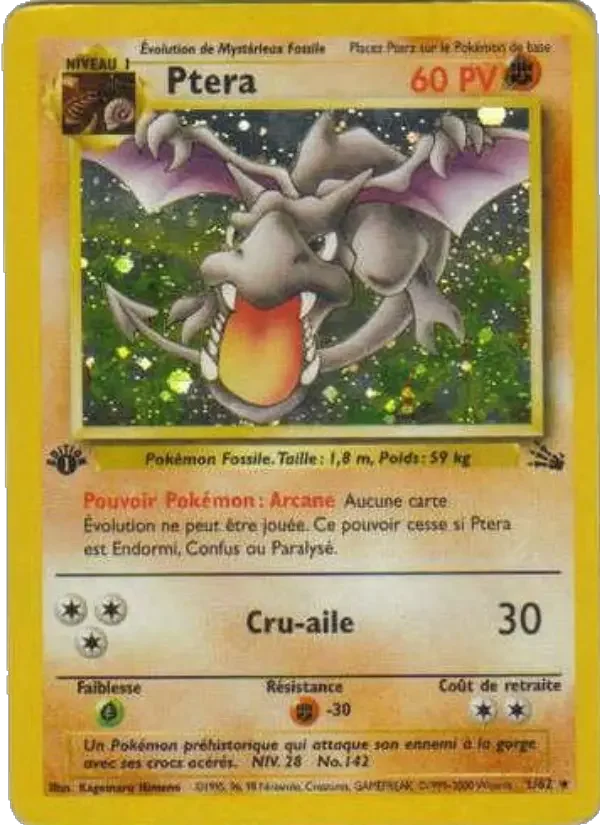 Carte Pokémon Ptera #1 — Fossile