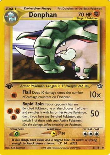 Carte Pokémon ドンファン #21 — 金、銀、新世界へ...