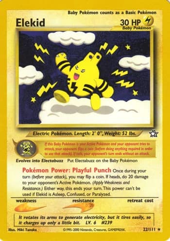 Carte Pokémon エレキッド #22 — 金、銀、新世界へ...
