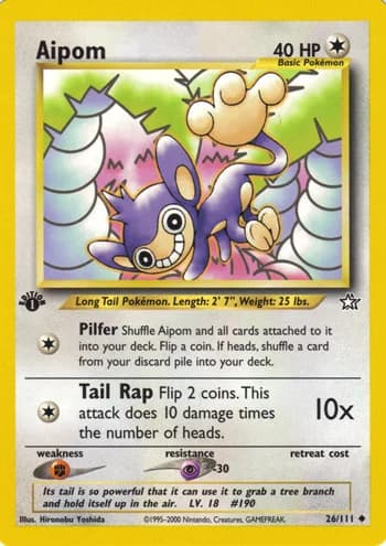 Carte Pokémon エイパム #26 — 金、銀、新世界へ...