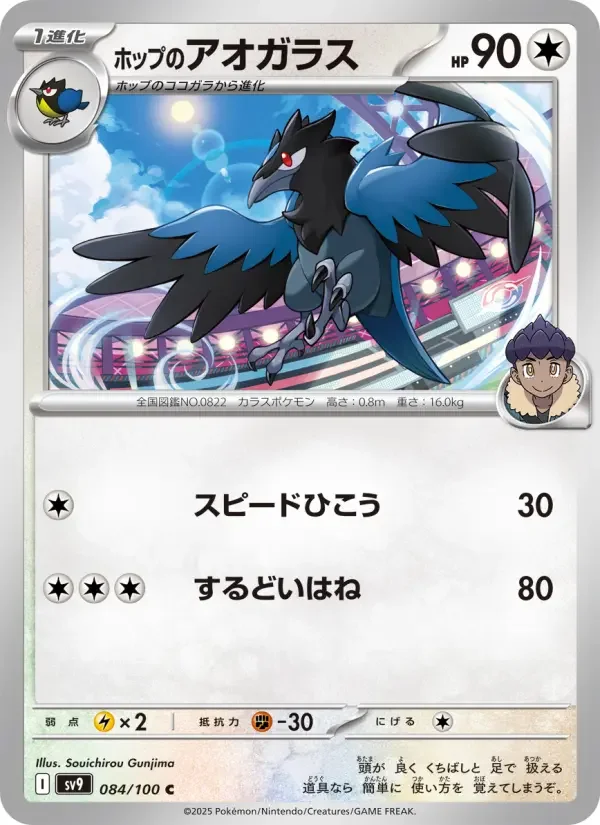 Carte Pokémon ホップのアオガラス #084 — Battle Partners