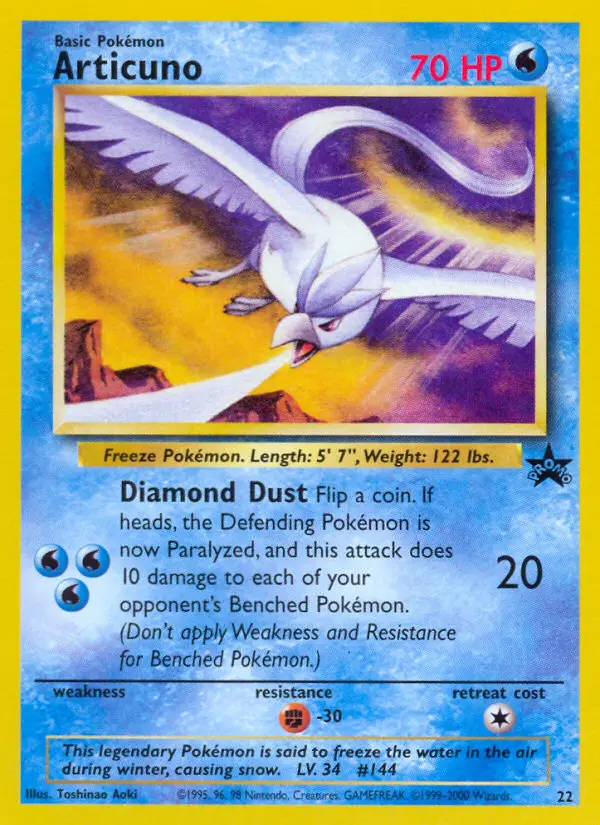 Articuno #22 — Wizards Black Star Promos