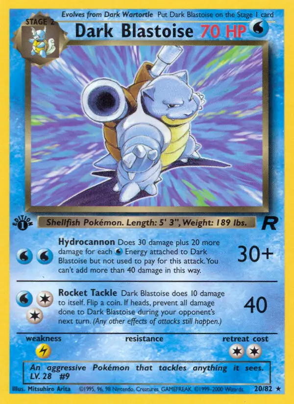 Dark Blastoise #20 — Team Rocket