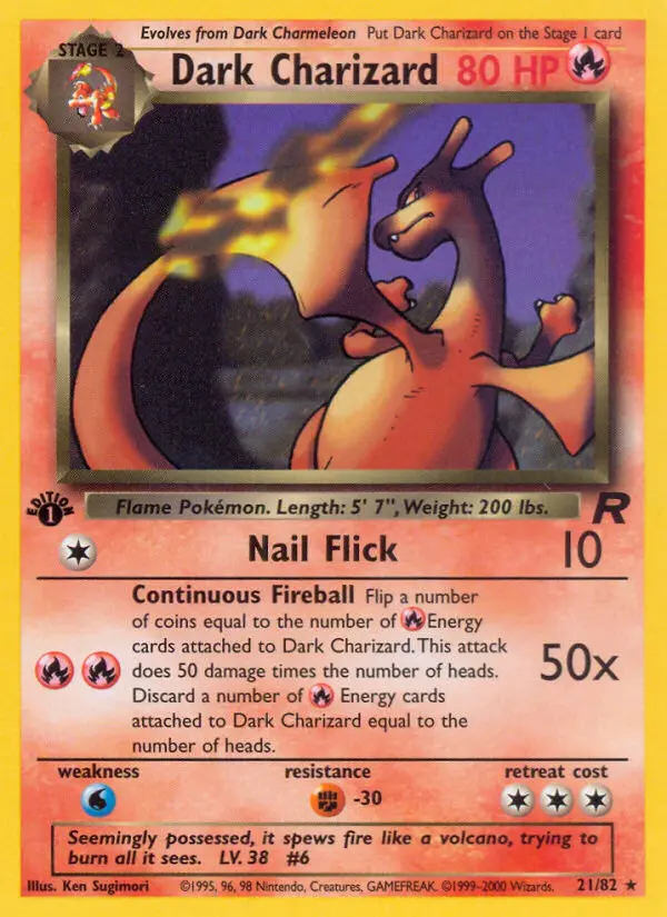 Dark Charizard #21 — Team Rocket