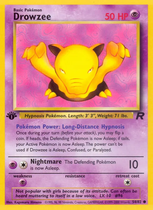 Drowzee #54 — Team Rocket