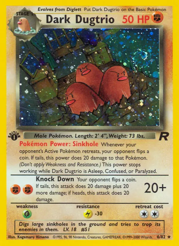 Dark Dugtrio #6 — Team Rocket