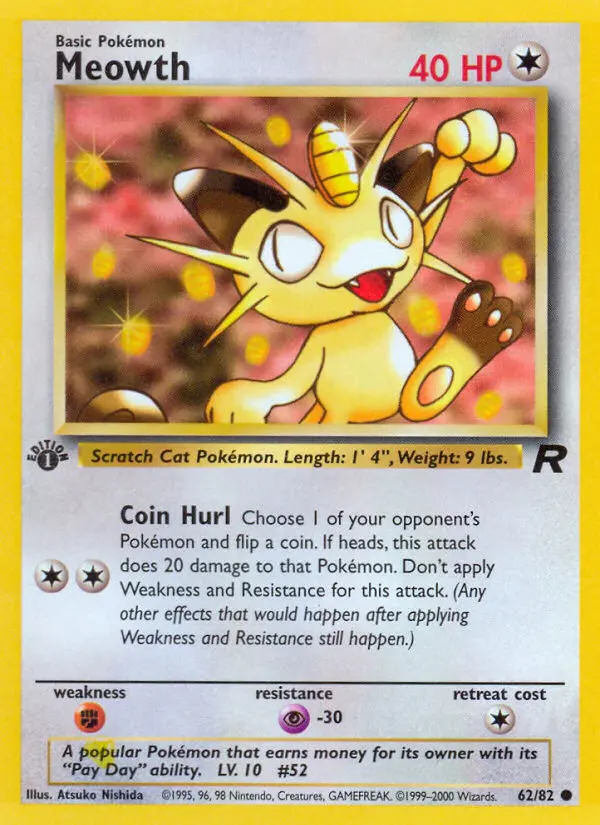 Meowth #62 — Team Rocket