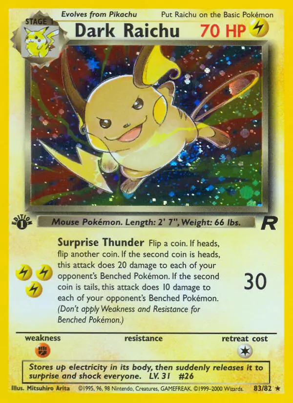 Dark Raichu #83 — Team Rocket