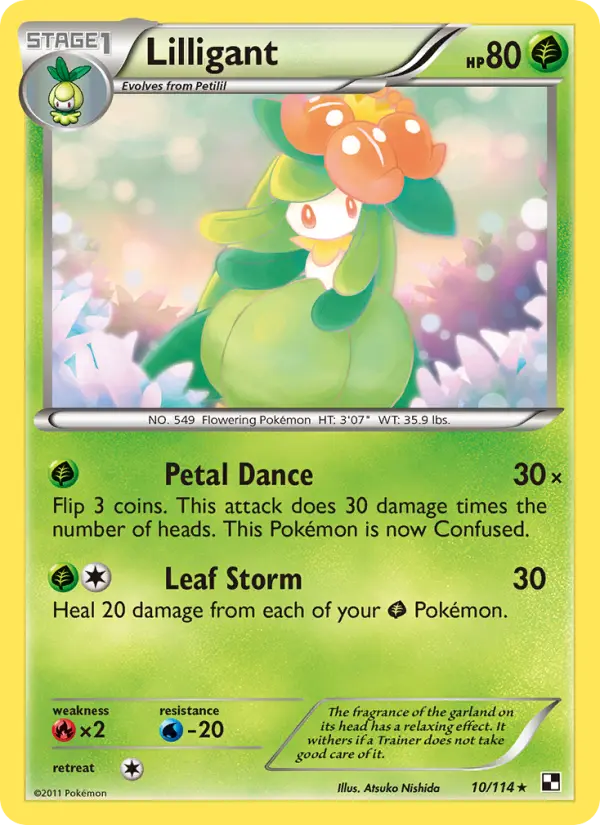Lilligant #10 — Black & White