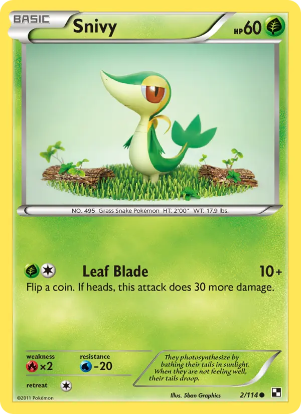 Snivy #2 — Black & White